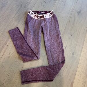 Gymshark‎ Seamless High Waisted Leggings Ombre Maroon Athletic Workout Gym